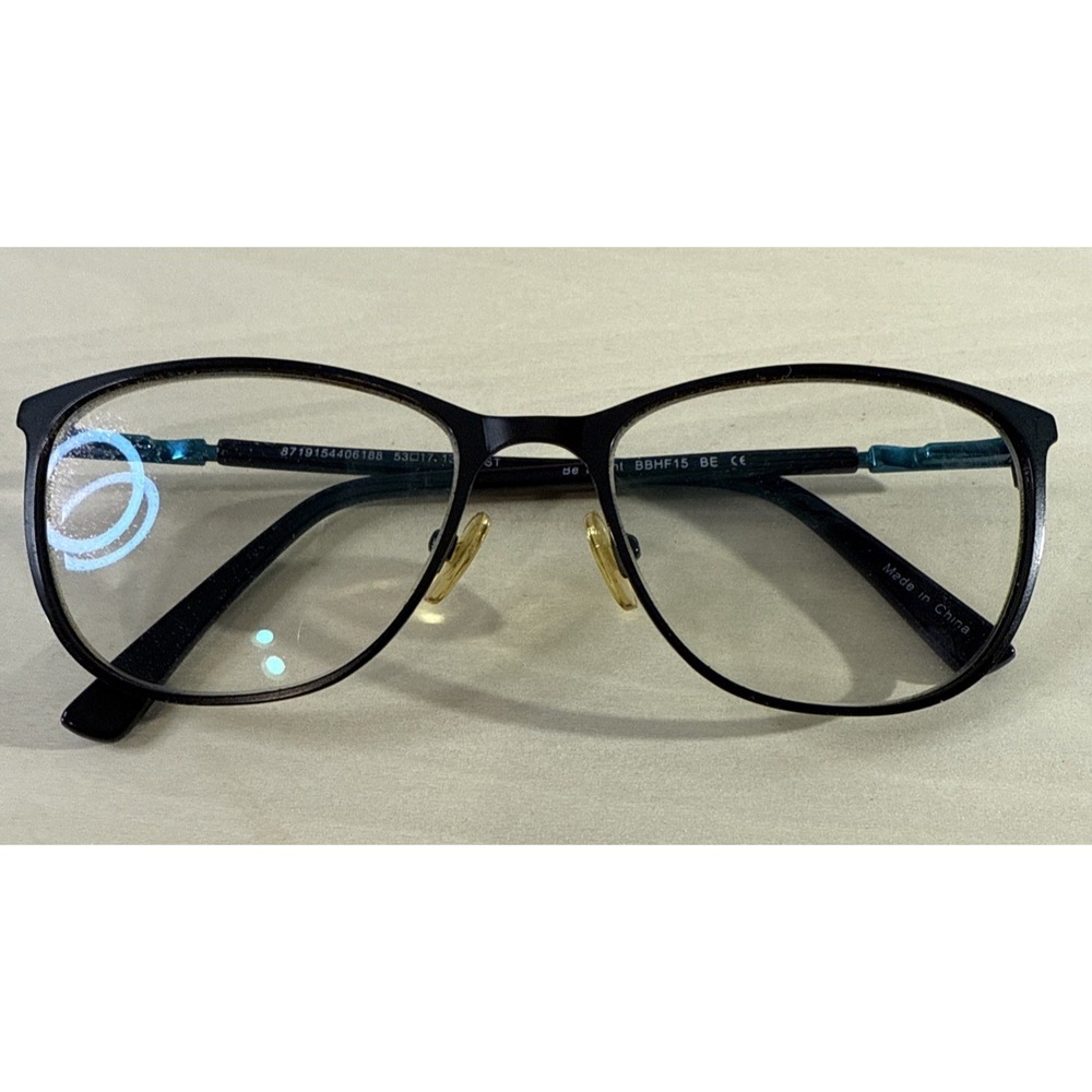 Be Bright BBHF15 Eyeglasses Frame Black Metal Spring Hinge 53-17-135-40mm G18
